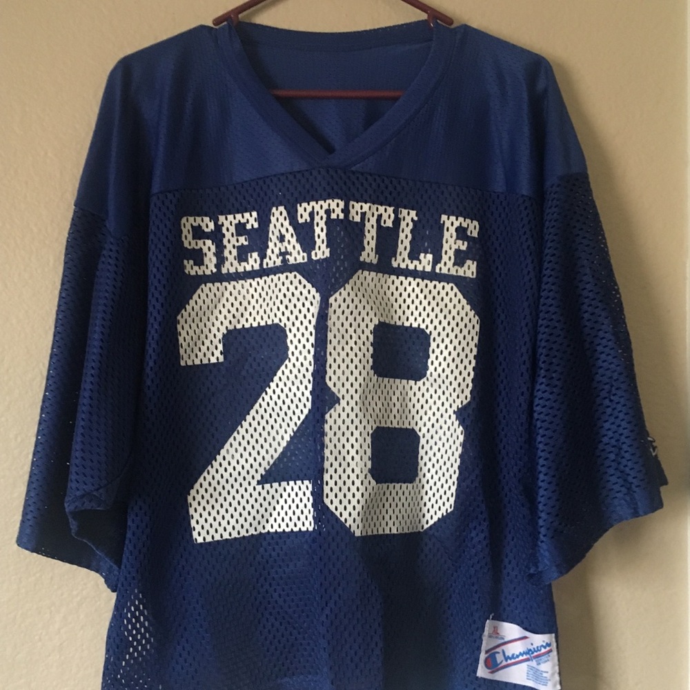 Cropped vintage Seattle practice jersey